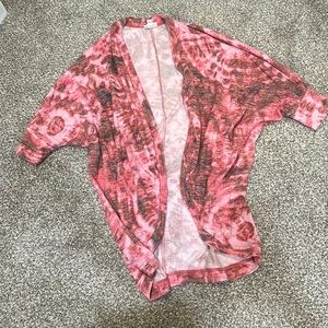 Pink lularoe 3/4 length sleeve cardigan